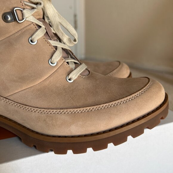 Timberland Ellendale Women's 9.5M Lace-Up Boots Light Beige Nubuck - Picture 5 of 16